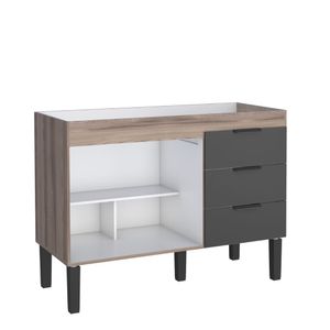 Gabinete Flamingo 1.14m Tamarindo Preto Cozimax