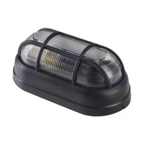 Arandela Tartaruga Com Grade Preto E27 Para 1 Lâmpada Kin Home