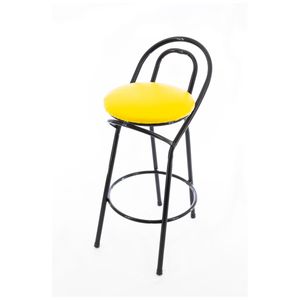 Banco Bar Chapa Adu-0211 Preto/Amarelo Utilaço