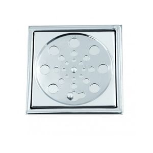 Grelha Inox Quadrada Com Caixilio 150mm Cromado Esteves