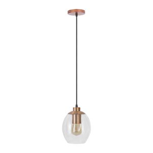 Pendente Mascate Transparente Para 1 Lâmpada Kin Home