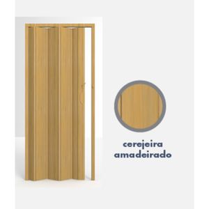 Porta Sanfonada Standard Cerejeira Madeira 60x210 Permatti