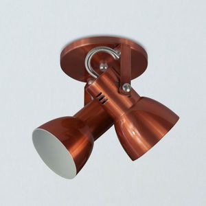 Spot Cone Cobreado Para 2 Lâmpadas Kin Home
