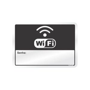 Placa Alumínio 16x23 Wifi - Coloque A Sua Senha Sinalize