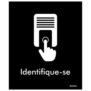 Placa Poliestireno 15x18cm Identifique-Se Sinalize