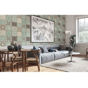 Revestimento Adesivo 45cmx2m Azulejo Dubai Con-Tact