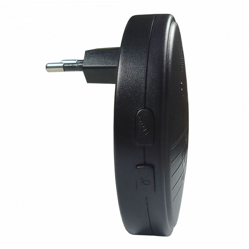 Campainha_Eletronica_De_Tomada_Sem_Fio_Redonda_Preta_Key_West_102991802jpg
