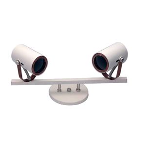 Spot Gu10 Trilho Branco/Cobreado Para 2 Lâmpadas Kin Home
