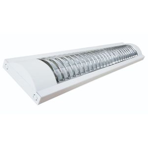 Luminária Tubular Aletada 2 Lâmpada De Led T8 9w 6500k Bivolt Ourolux