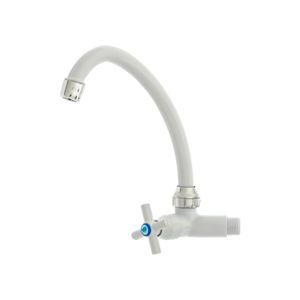 Torneira Cozinha C36 Bica Móvel Parede Abs Branco Ativi