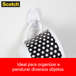 Gancho Utensílios Médio Scotch Transparente 3 Peças 3m