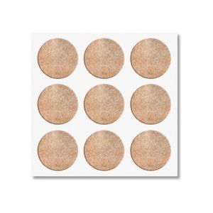 Feltro Adesivo Redondo Marrom 25mm Com 12 Unidades Bemfixa