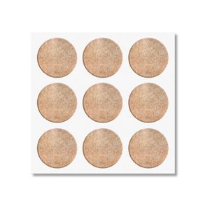 Feltro Adesivo Redondo Marrom 30mm Com 9 Unidades Bemfixa