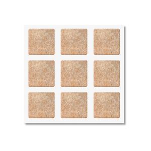 Feltro Adesivo Quadrado Marrom 30x30mm Com 9 Unidades Bemfixa