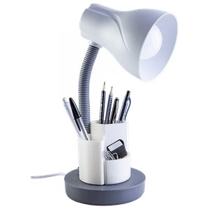 Luminária De Mesa Spiralle Porta Lapis Cinza Bivolt Startec