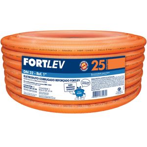Eletroduto Corrugado Reforçado Para Laje 32mmx25mt Fortlev