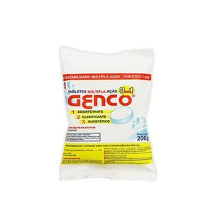 Tablete De Cloro Múltipla Ação 3 Em 1 T-200 200g Genco