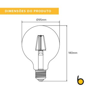 Lâmpada Led Filadora Defletora G125 E27 4.5w 2200k Bivolt Brilia
