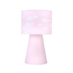 Abajur_Icaro_Teci_Rosa_Com_Cpula_De_Teci_Nuvem_Rosakin_Home_103488701jpg