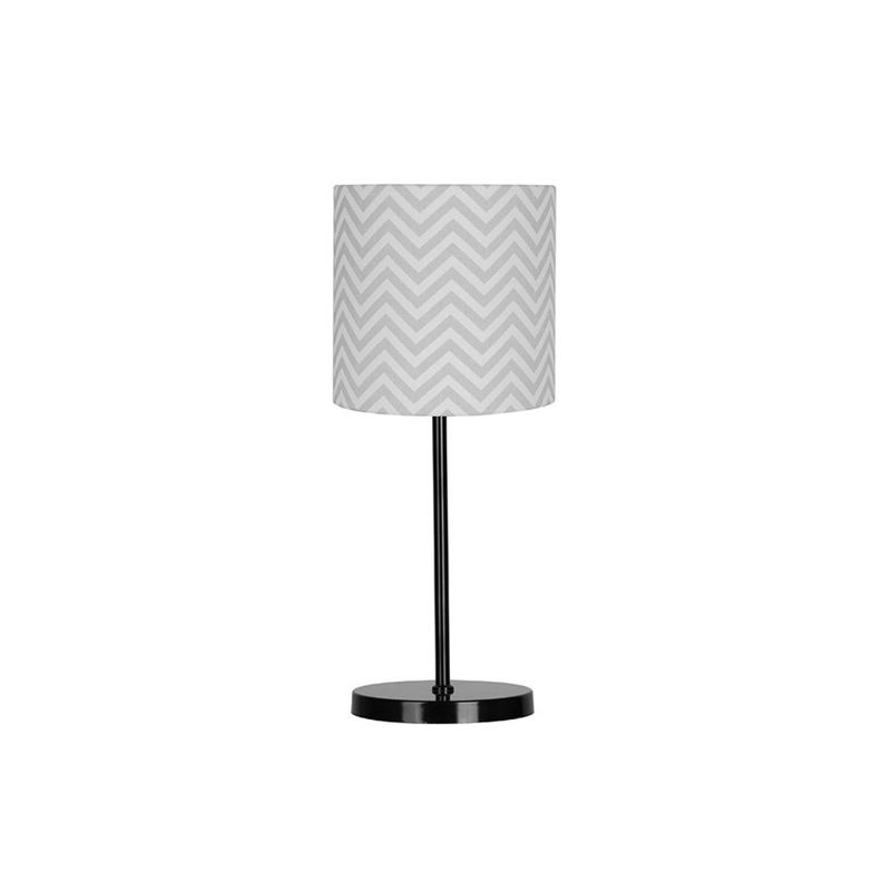 Abajur_Lorran_Alumnio_Preto_Com_Cpula_De_Teci_Chevron_Kin_Home_103489301jpg