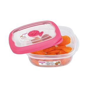 Pote Quadrado Plástico Com Valvula De Vapor Rosa 920ml Sanremo