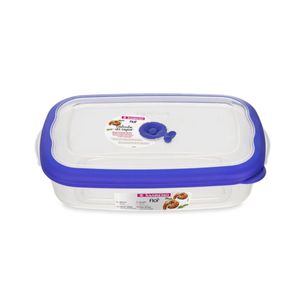 Pote Retangular Plástico Com Valvula De Vapor Azul 1.26l Sanremo