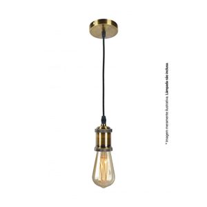 Pendente Decor E27 Bronze 1 Lâmpada Bronzearte