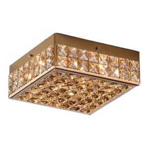 Plafon Windows Gold 25x25x7cm G9 4 Lâmpadas Bronzearte