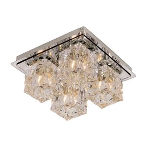 Plafon Sobrepor Frost Inox 4 Lâmpadas Bronzearte