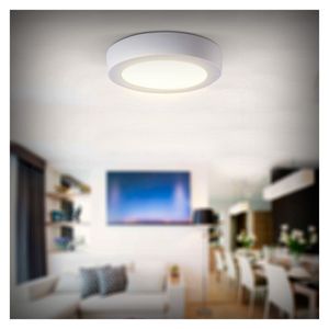 Painel Sobrepor Home Led 6w 3000k Redondo Bivolt Branco Bronzearte