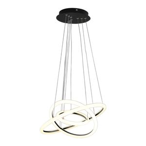 Pendente Orbital Led Triplo 40cm 49w 3000k Preto Bronzearte