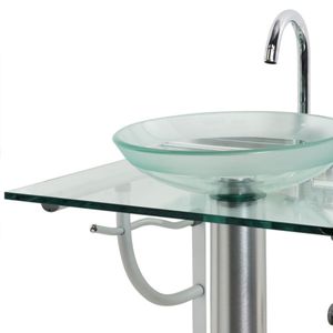 Conjunto Lavabo/Espelho Com Cuba Space 62.5x43,5x68 947 Cris Metal