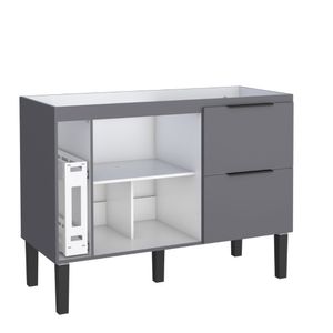 Gabinete Cisne 1.14m Cinza Cozimax