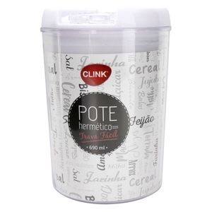 Pote Tampa Hermética Circular Com Trava Clink