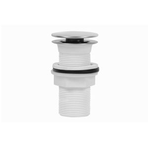 Valvula Lavatorio Click Corpo Branco E Tampa Inox 1/14”  Astra