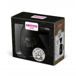 Conj Bule 700ml + Suporte Para Filtro Cafe 102  Preto Sanremo