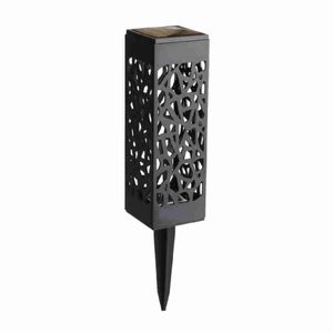 Luminaria Solar Retangular Led Branco Quente Key West