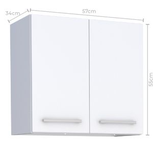 Armario Aço Flat Aereo 0.57cm Branco Cozimax