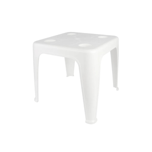 Mesa Plástica De Apoio Com Porta Copos Branca Mor