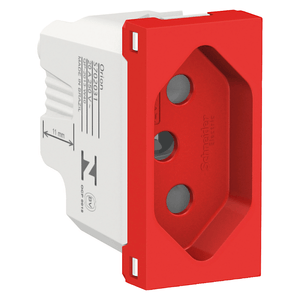 Módulo Orion Tomada Br 2p+T 20a 250v  1m Vermelha Schneider