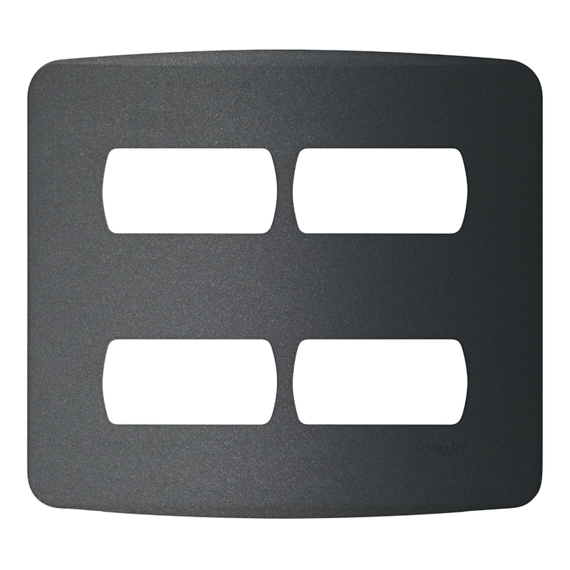 Placa_Miluz_4x4_4_Postos_Com_Suporte_Grafite_Schneider_103044101png