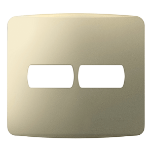 Placa Miluz 4x4 2 Postos Com Suporte Dourado Schneider