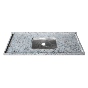 Pia De Granito Branco Dallas 1.22m Com Cuba Funda Kasa Granito