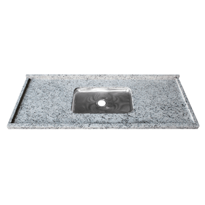 Pia De Granito Branco Dallas 1.52m Com Cuba Funda Kasa Granito