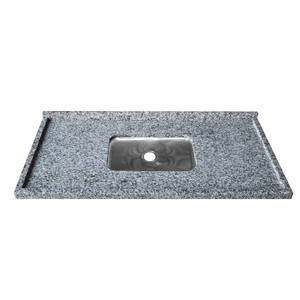 Pia De Granito Cinza Corumba 1.22m Com Cuba Funda Kasa Granito