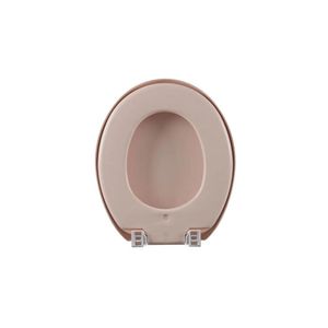 Assento Sanitário Oval Almofadado  Rosa 2 Astra