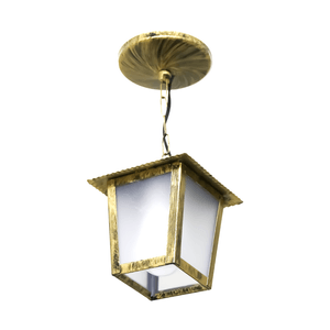 Pendente Aço Fosfatizado L-2-C Ouro Velho E27 1 Lampada Ideal
