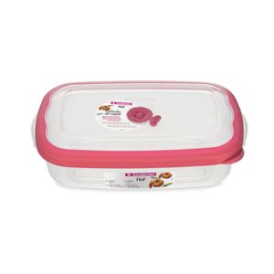 Pote Retangular Plástico Com Valvula De Vapor Rosa 1.26l Sanremo
