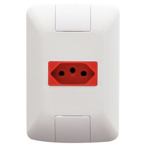 Conjunto Tomada 2p+T 20a 250v Aria Vermelho Tramontina Eletrik