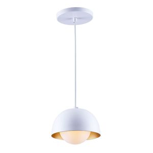 Pendente Noruega Branco/Dourado G9 1 Lâmpada Startec